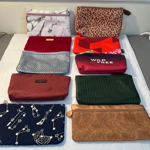 Variety of Ipsy makeup bags